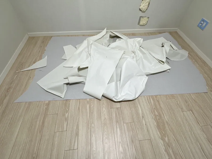 벽구멍 석고벽 복원 작업 과정 사진